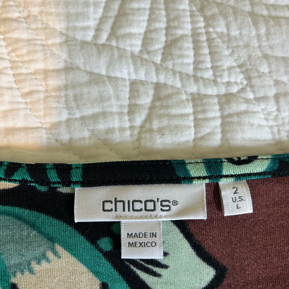 Chico's Green, Black , Beige And Brown Patterned … - image 5